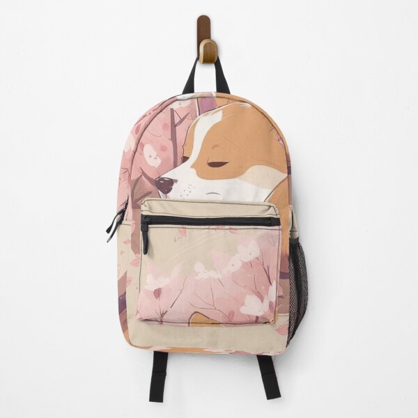 Item preview, Chibi Corgi Sleeping under Cherry Blossoms on First Day of Spring designed and sold by Akira Miyamoto.