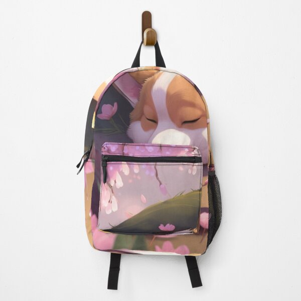 Item preview, Chibi Corgi Sleeping under Cherry Blossoms on First Day of Spring designed and sold by Akira Miyamoto.
