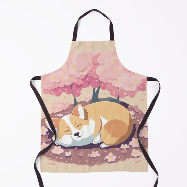 Item preview, Chibi Corgi Sleeping under Cherry Blossoms on First Day of Spring designed and sold by Akira Miyamoto.