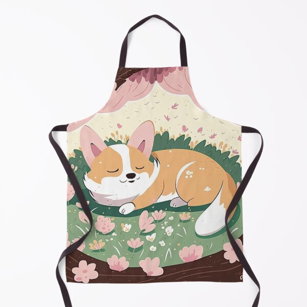 Item preview, Chibi Corgi Sleeping under Cherry Blossoms on First Day of Spring designed and sold by Akira Miyamoto.