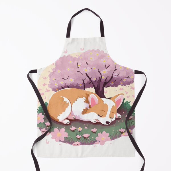 Item preview, Chibi Corgi Sleeping under Cherry Blossoms on First Day of Spring designed and sold by Akira Miyamoto.