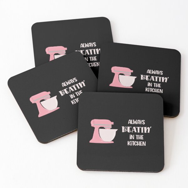 Item preview, Always Beatin’ in the Kitchen (Pink on Black) designed and sold by epinkb.