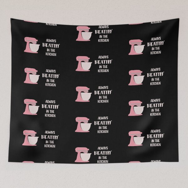 Item preview, Always Beatin’ in the Kitchen (Pink on Black) designed and sold by epinkb.