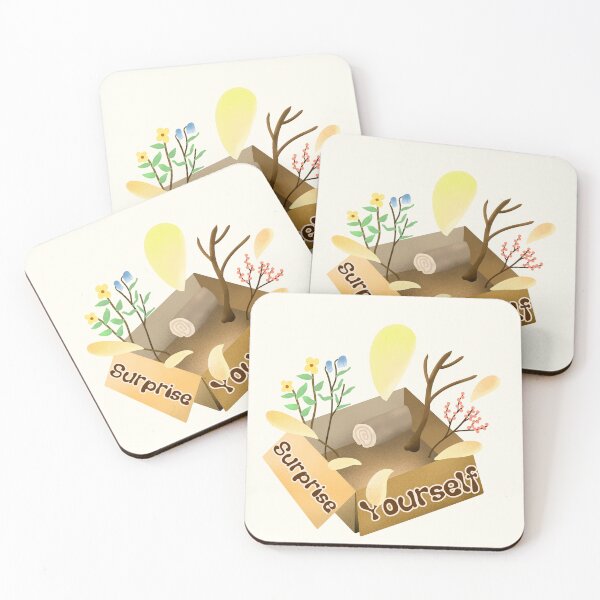 Item preview, Surprise yourself cottagecore and hygge sticker by DozyJov designed and sold by DozyJov.