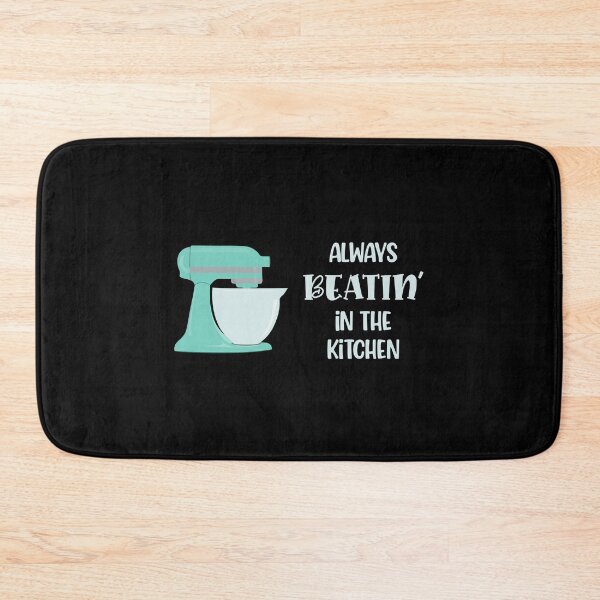Item preview, Always Beatin’ in the Kitchen (Aqua on Black) designed and sold by epinkb.