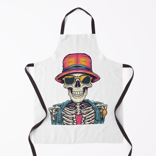 Item preview, portrait of a hipster skeleton, wearing sunglasses designed and sold by DeluxBee.