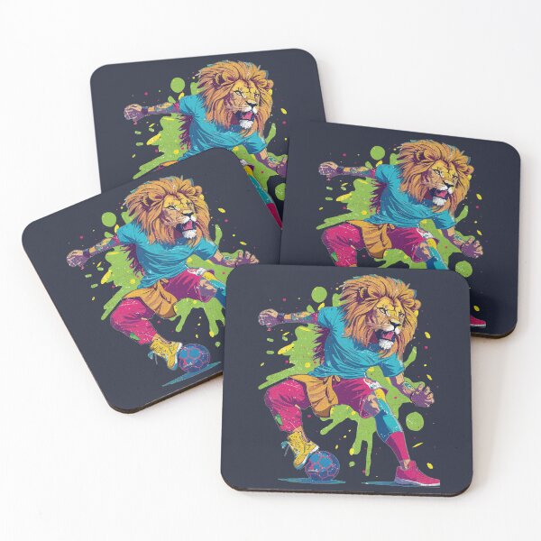 Item preview, Soccer Lion in Action Street Art Style designed and sold by Numero14.
