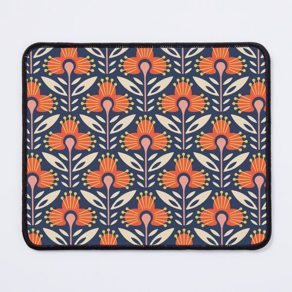 Item preview, KF 0083 C - Vintage Retro Flower 70s Modern Geometric Floral Pattern designed and sold by KhakiFinch.