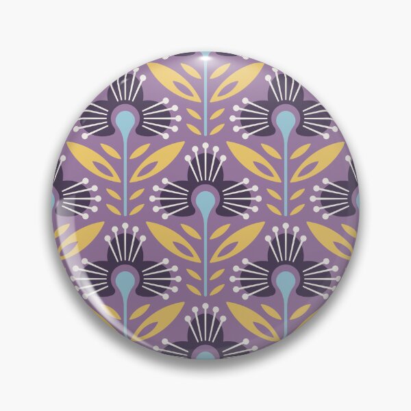 Item preview, KF 0083 D - Vintage Retro Flower 70s Modern Geometric Floral Pattern designed and sold by KhakiFinch.