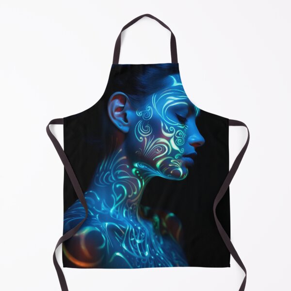 Item preview, Digital wall posters of glowing tattoos on a woman's face! designed and sold by Namrata-B.