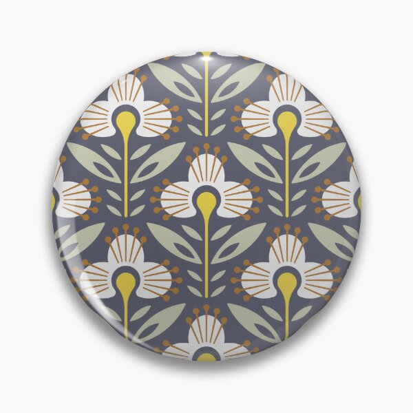 Item preview, KF 0083 F - Vintage Retro Flower 70s Modern Geometric Floral Pattern designed and sold by KhakiFinch.