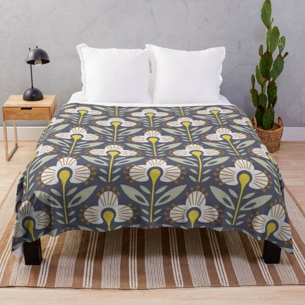 Item preview, KF 0083 F - Vintage Retro Flower 70s Modern Geometric Floral Pattern designed and sold by KhakiFinch.