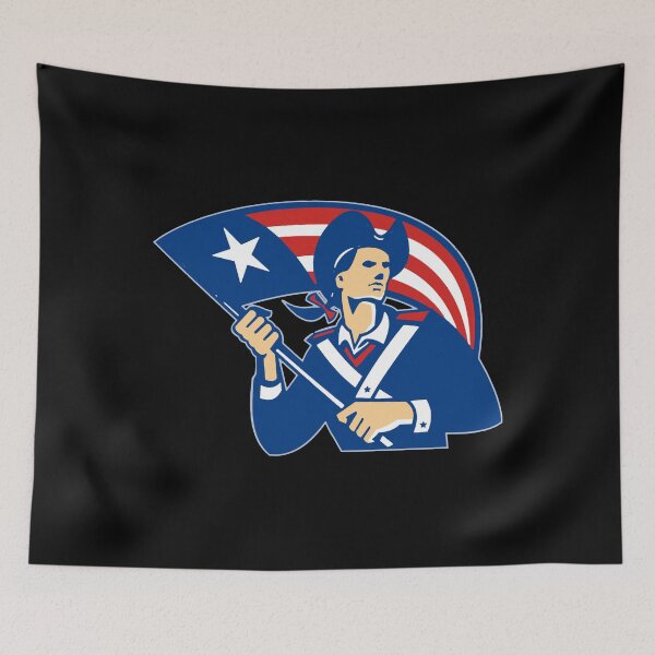 Item preview, American Patriot Minuteman With Flag Retro designed and sold by stockal-fredia.