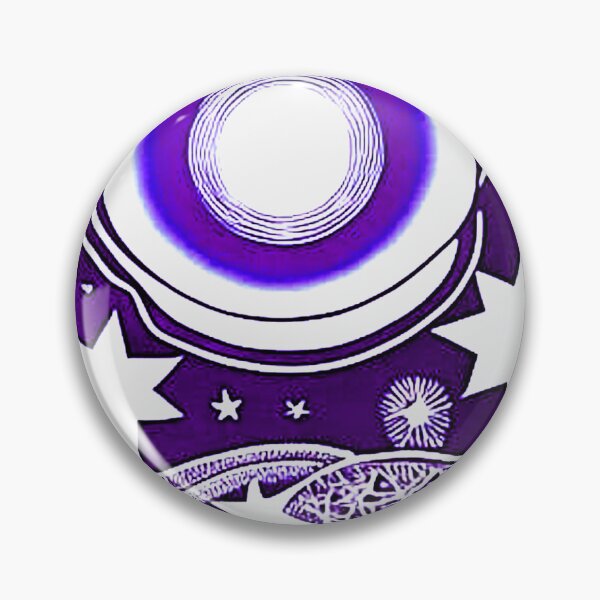 Item preview, Purple and white starry night scene linograph folk art designed and sold by Earth Nature Creations.