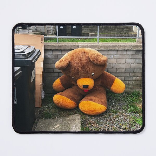 Item preview, Sad Giant Teddy Bear with the Trash in Prague, Czech Republic  designed and sold by passportpaige.