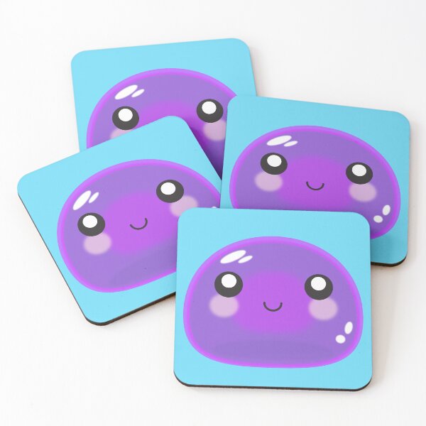 Item preview, Cute Purple Slime On A Blue Background designed and sold by SaveUrSoap.