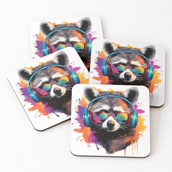 Item preview, Racoon Hipster Cool Vibes designed and sold by DaliusD.