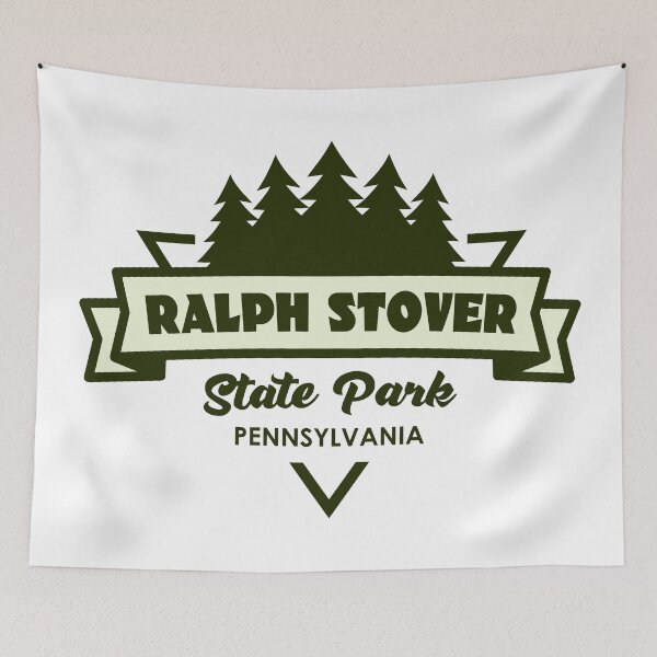Item preview, Ralph Stover State Park Pennsylvania Trees And Ribbon designed and sold by bivenart.