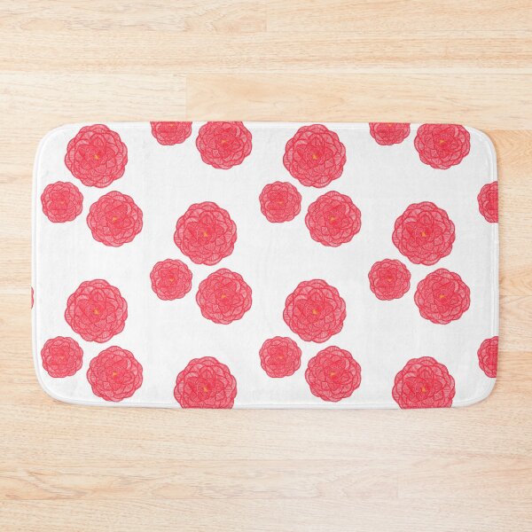 Item preview, Cute floral red camellia flower print sticker  designed and sold by LidianeIlustra.