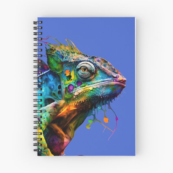 Item preview, Multi color paint splashed chameleon.  designed and sold by McKinneyDigital.
