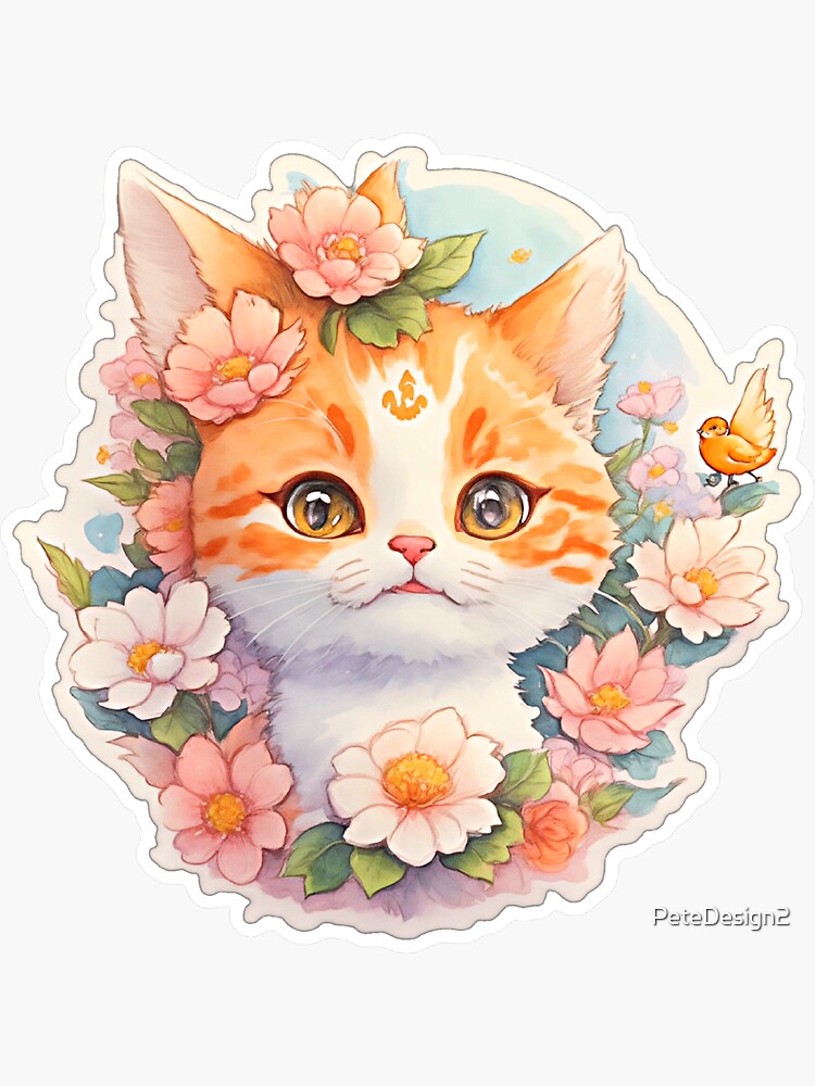 cat Sticker for Sale by badri2