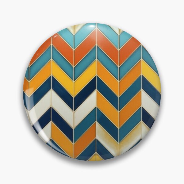 Artikelvorschau, Retro mehrfarbiges Chevron-Muster entworfen und verkauft von Ecollections.