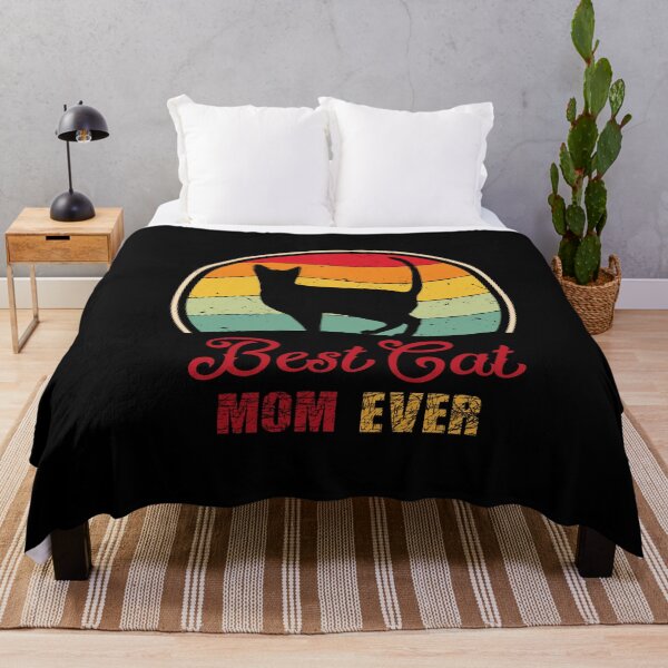 Item preview, Best Cat Mom ever retro vintage designed and sold by Fateh-Kro ⭐⭐⭐⭐⭐.
