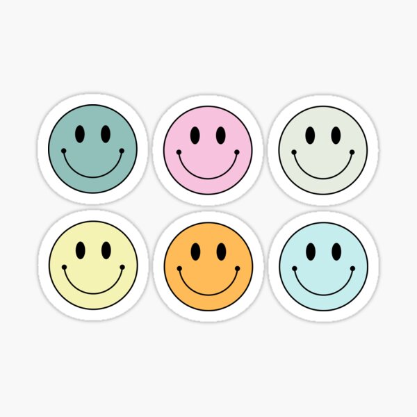 Rainbow Smiley Stickers for Sale