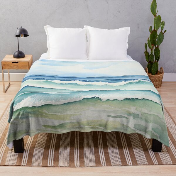 Item preview, Ocean waves beach watercolor #1 designed and sold by NatureSight.