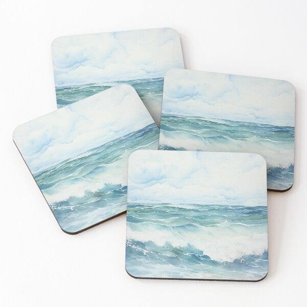 Item preview, Ocean waves beach watercolor #2 designed and sold by NatureSight.
