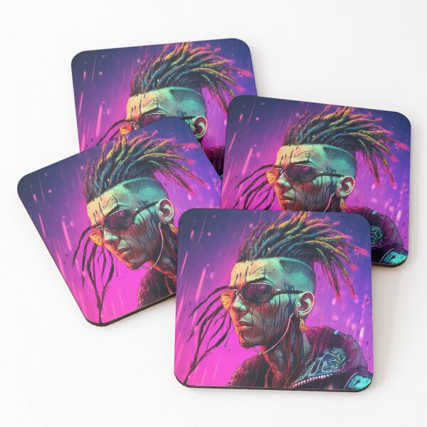 Item preview, Flowerpunk Portrait - Eclectic Style with Cyberpunk and Punk Rock Elements designed and sold by Piotrek0001.