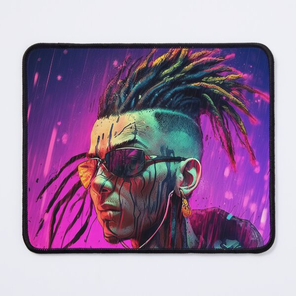 Item preview, Flowerpunk Portrait - Eclectic Style with Cyberpunk and Punk Rock Elements designed and sold by Piotrek0001.
