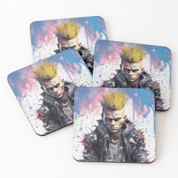 Item preview, Flowerpunk Portrait - Eclectic Style with Cyberpunk and Punk Rock Elements designed and sold by Piotrek0001.