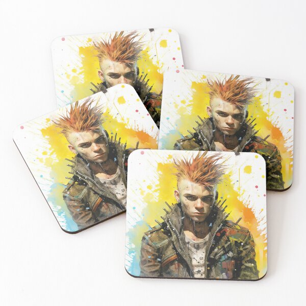 Item preview, Flowerpunk Portrait - Eclectic Style with Cyberpunk and Punk Rock Elements designed and sold by Piotrek0001.