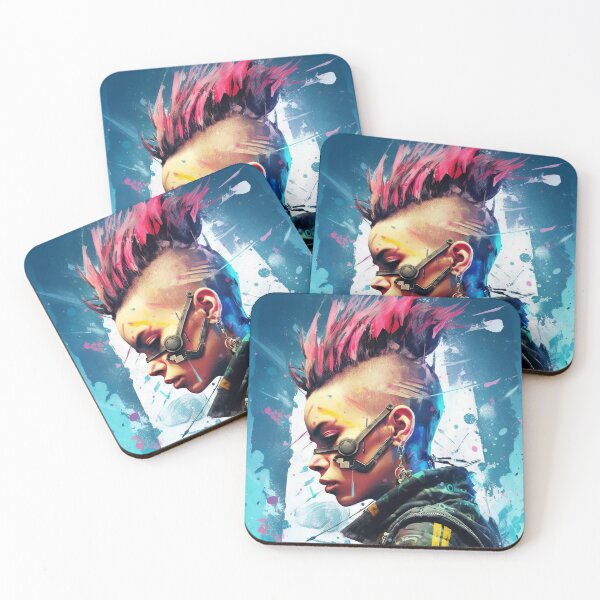 Item preview, Flowerpunk Portrait - Eclectic Style with Cyberpunk and Punk Rock Elements designed and sold by Piotrek0001.