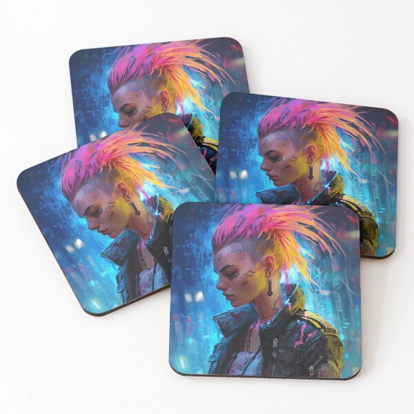 Item preview, Flowerpunk Portrait - Eclectic Style with Cyberpunk and Punk Rock Elements designed and sold by Piotrek0001.