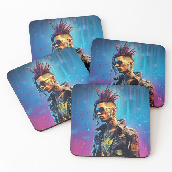 Item preview, Flowerpunk Portrait - Eclectic Style with Cyberpunk and Punk Rock Elements designed and sold by Piotrek0001.
