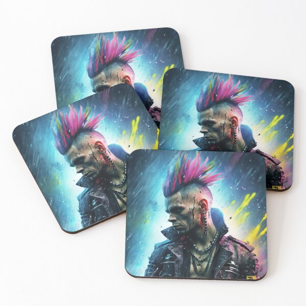 Item preview, Flowerpunk Portrait - Eclectic Style with Cyberpunk and Punk Rock Elements designed and sold by Piotrek0001.