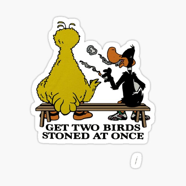 Two Birds One Stoned Sticker for Sale by jerrijramos