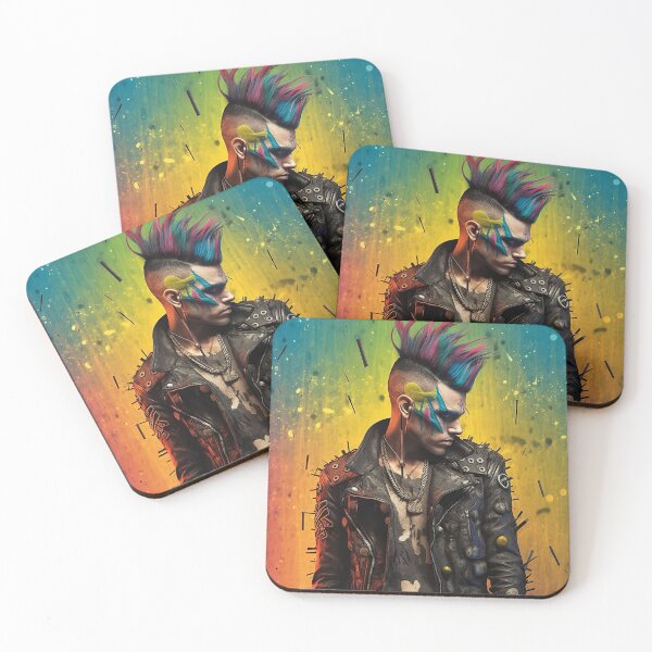 Item preview, Flowerpunk Portrait - Eclectic Style with Cyberpunk and Punk Rock Elements designed and sold by Piotrek0001.
