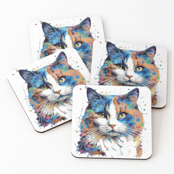 Item preview, Cat Art - Whisker Wonder in Abstract Style - Feline Creative Portrait designed and sold by DooodleGod.