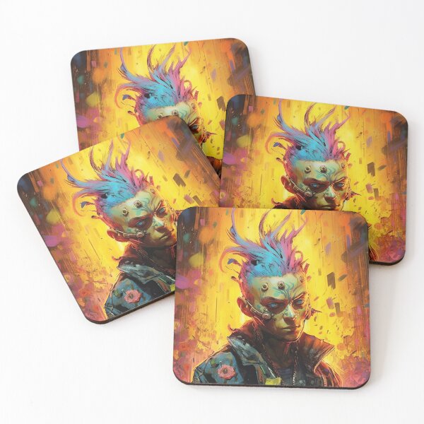 Item preview, Flowerpunk Portrait - Eclectic Style with Cyberpunk and Punk Rock Elements designed and sold by Piotrek0001.