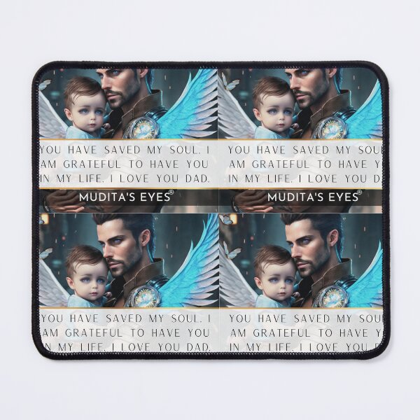 Item preview, Lovely " You have saved my soul" Angelic Modern Father and Baby Sticker designed and sold by MuditasEyes.