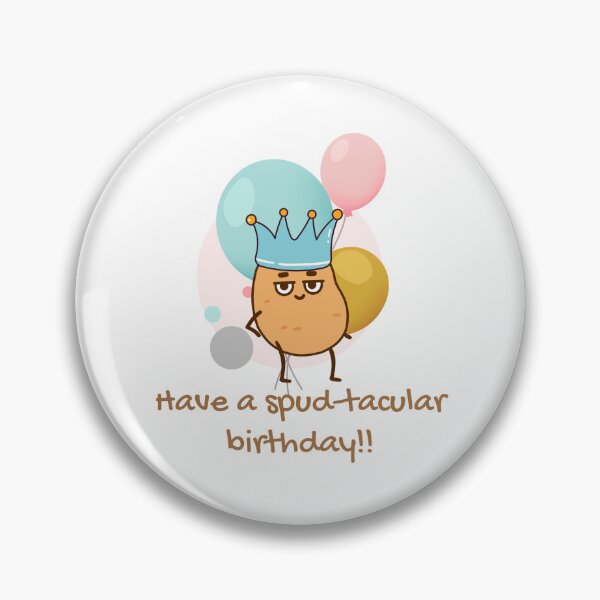 Aperçu de l'œuvre Jeux de mots drôles de joyeux anniversaire, jeux de mots drôles de nourriture d'anniversaire de pomme de terre de Spud créée et vendue par haRexia.