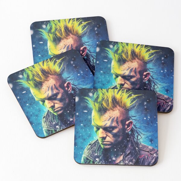 Item preview, Flowerpunk Portrait - Eclectic Style with Cyberpunk and Punk Rock Elements designed and sold by Piotrek0001.