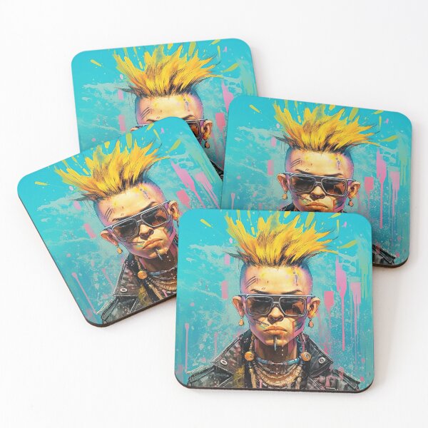 Item preview, Flowerpunk Portrait - Eclectic Style with Cyberpunk and Punk Rock Elements designed and sold by Piotrek0001.