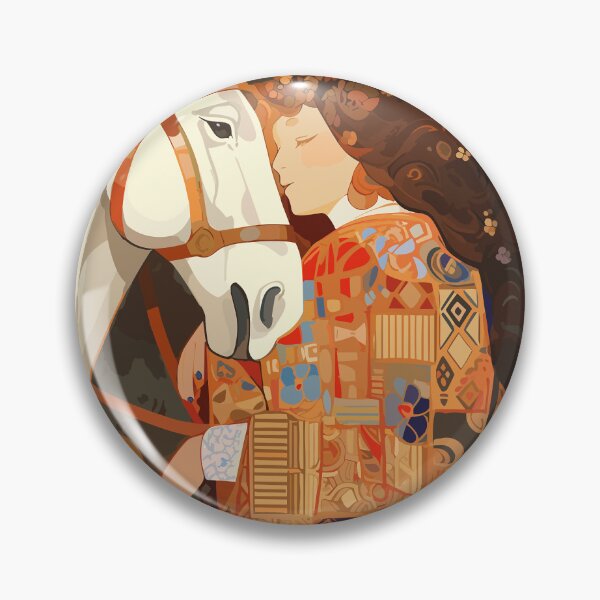 Item preview, Horses Whispers: A Tender Bond - Inspired by Klimt's The Kiss, The Kiss designed and sold by EmeraldeaArt.