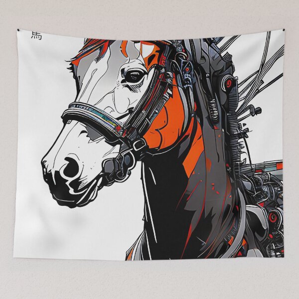 Item preview, Robot Horse - inkpunk designed and sold by CyberInc.