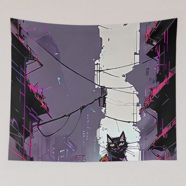Item preview, Black Cat - inkpunk designed and sold by CyberInc.
