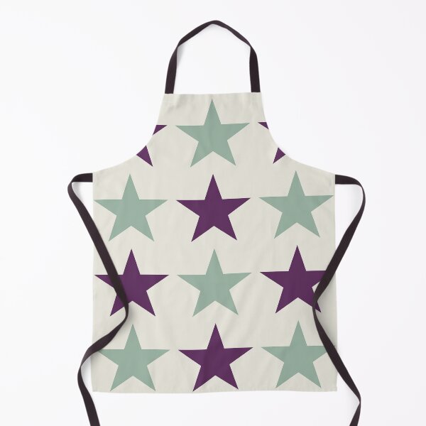 Item preview, Large MUTED GREEN , AUBERGINE PURPLE and CREAM STARS designed and sold by RachelMacht.